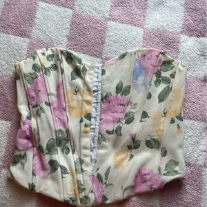 Zara floral corset top